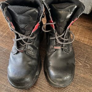 Wolverine Men's Black and Red Leather waterproof Boots Size 10